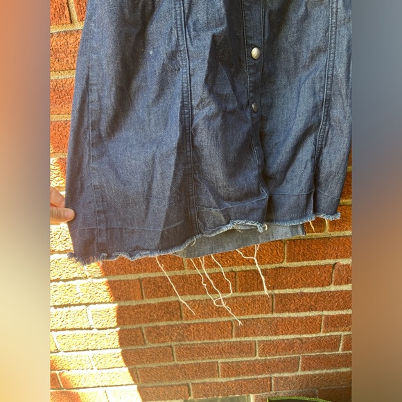 Current/Elliott Knee Length Denim Button Down Dress Size 2 - Picture 5 of 7